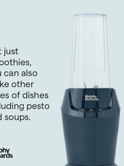 Load image into Gallery viewer, Morphy Richards Compact Blender, included Cups with Lids, Double-action Blades, 3 Pre-settings, Overheat Protection, Dishwasher Safe, 1000w, Midnight Blue, 403060
