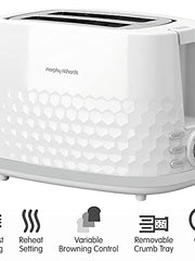 Load image into Gallery viewer, Morphy Richards Hive White 2 Slice Toaster - Gloss Finish - Plastic - 2 Slot - 220034