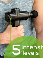 Load image into Gallery viewer, Beurer MG99 Mini Massage Gun – Powerful, Lightweight Percussion Massage Gun for Deep Tissue Massage – 5 Speeds, LED Display, Rechargeable – Portable Massage Gun for Athletes or Personal Use