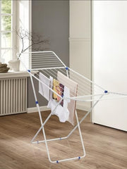 Load image into Gallery viewer, Leifheit Classic 200 Easy Airer Clothes Rack, Sturdy Clothes Drying Rack, Lightweight Sturdy Clothes Drying Rack, Clothes Airers Indoor Strong and Sturdy, White and Blue, 20 m