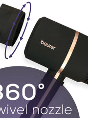 Load image into Gallery viewer, Beurer HC35 Compact Hair Dryer 1500-Watt Blow Dryer Ionic Technology Reduces Frizz Lightweight and Portable Travel Hair Dryer with 4 Temperature and 3-Speed Settings & Cold Air Function (Black)