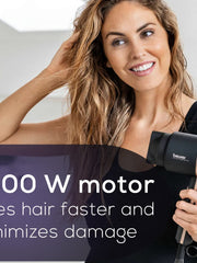 Load image into Gallery viewer, Beurer HC35 Compact Hair Dryer 1500-Watt Blow Dryer Ionic Technology Reduces Frizz Lightweight and Portable Travel Hair Dryer with 4 Temperature and 3-Speed Settings & Cold Air Function (Black)