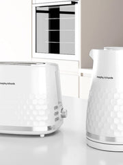 Load image into Gallery viewer, Morphy Richards Hive White Jug Kettle - 1.5L - Rapid Boil - Plastic - High Gloss - 108274