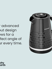 Load image into Gallery viewer, Morphy Richards Hive Kettle, 1.5L, Easy Fill System, Enhanced Waterspout, 3KW Rapid Boil, 360 Degree Base, Limescale Filter, Water Viewing Window, Black, 108271
