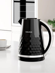 Load image into Gallery viewer, Morphy Richards Hive Kettle, 1.5L, Easy Fill System, Enhanced Waterspout, 3KW Rapid Boil, 360 Degree Base, Limescale Filter, Water Viewing Window, Black, 108271