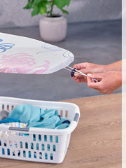 Load image into Gallery viewer, Leifheit Universal Ironing Board Cover Cotton Classic, 3 mm Padded Cover for Ironing Board, with Easy Fit Cover, Multicoloured, 140 x 45 cm