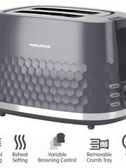 Load image into Gallery viewer, Morphy Richards 220033 Hive Toaster Grey