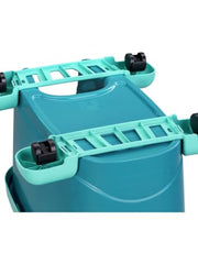 Load image into Gallery viewer, Leifheit Clean Twist Disc Mop Ergo Mobile Set, Moisture Controlled Spin, Wheeled Bucket, Faster Cleaning, Easy-Steer Micro Fibre 33cm Head with 360° Joint,Turquoise,46,6 x 26,5 x 26cm