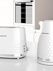 Load image into Gallery viewer, Morphy Richards Hive White 2 Slice Toaster - Gloss Finish - Plastic - 2 Slot - 220034