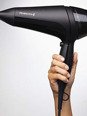 Load image into Gallery viewer, Remington Thermacare Pro Hair Dryer with Concentrator, Three Heat and Two Speeds with Cool Shot, 2.5 Metre Power Cable, 2200 W, Black, D5710