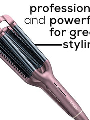 Load image into Gallery viewer, Beurer HT65 4-in-1 Wave Styler, 3 Barrel Curling Iron and Crimper, Adjustable Deep Hair Waver Wand for Beach, Mermaid, Natural, and Water Waves, Curls, Crimps, Hot Styling Tools