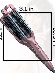 Load image into Gallery viewer, Beurer HT65 4-in-1 Wave Styler, 3 Barrel Curling Iron and Crimper, Adjustable Deep Hair Waver Wand for Beach, Mermaid, Natural, and Water Waves, Curls, Crimps, Hot Styling Tools
