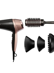 Load image into Gallery viewer, Remington Curl &amp; Straight Confidence Hairdryer - Create Curls, Waves &amp; Straight styles, Ionic conditioning, incs Diffuser, Curling Nozzle, Smoothing Nozzle &amp; 45mm Barrel Brush, 2200W, D5706