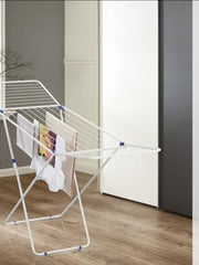 Load image into Gallery viewer, Leifheit Classic 200 Easy Airer Clothes Rack, Sturdy Clothes Drying Rack, Lightweight Sturdy Clothes Drying Rack, Clothes Airers Indoor Strong and Sturdy, White and Blue, 20 m