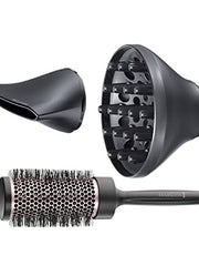Load image into Gallery viewer, Remington Curl &amp; Straight Confidence Hairdryer - Create Curls, Waves &amp; Straight styles, Ionic conditioning, incs Diffuser, Curling Nozzle, Smoothing Nozzle &amp; 45mm Barrel Brush, 2200W, D5706