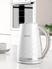 Load image into Gallery viewer, Morphy Richards Hive White Jug Kettle - 1.5L - Rapid Boil - Plastic - High Gloss - 108274