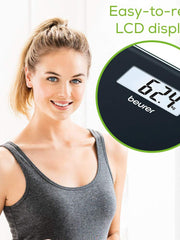 Load image into Gallery viewer, Beurer GS10 Digital Glass Bathroom Scale with Easy To Read Display, Black