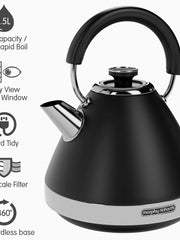 Load image into Gallery viewer, Morphy Richards 100131 Venture Pyramid Kettle Black