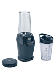 Load image into Gallery viewer, Morphy Richards Compact Blender, included Cups with Lids, Double-action Blades, 3 Pre-settings, Overheat Protection, Dishwasher Safe, 1000w, Midnight Blue, 403060