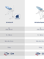 Load image into Gallery viewer, Leifheit Air Active M ironing board with active functions, ironing board with large ironing surface, ironing board for steam ironing stations with inflation function, metal