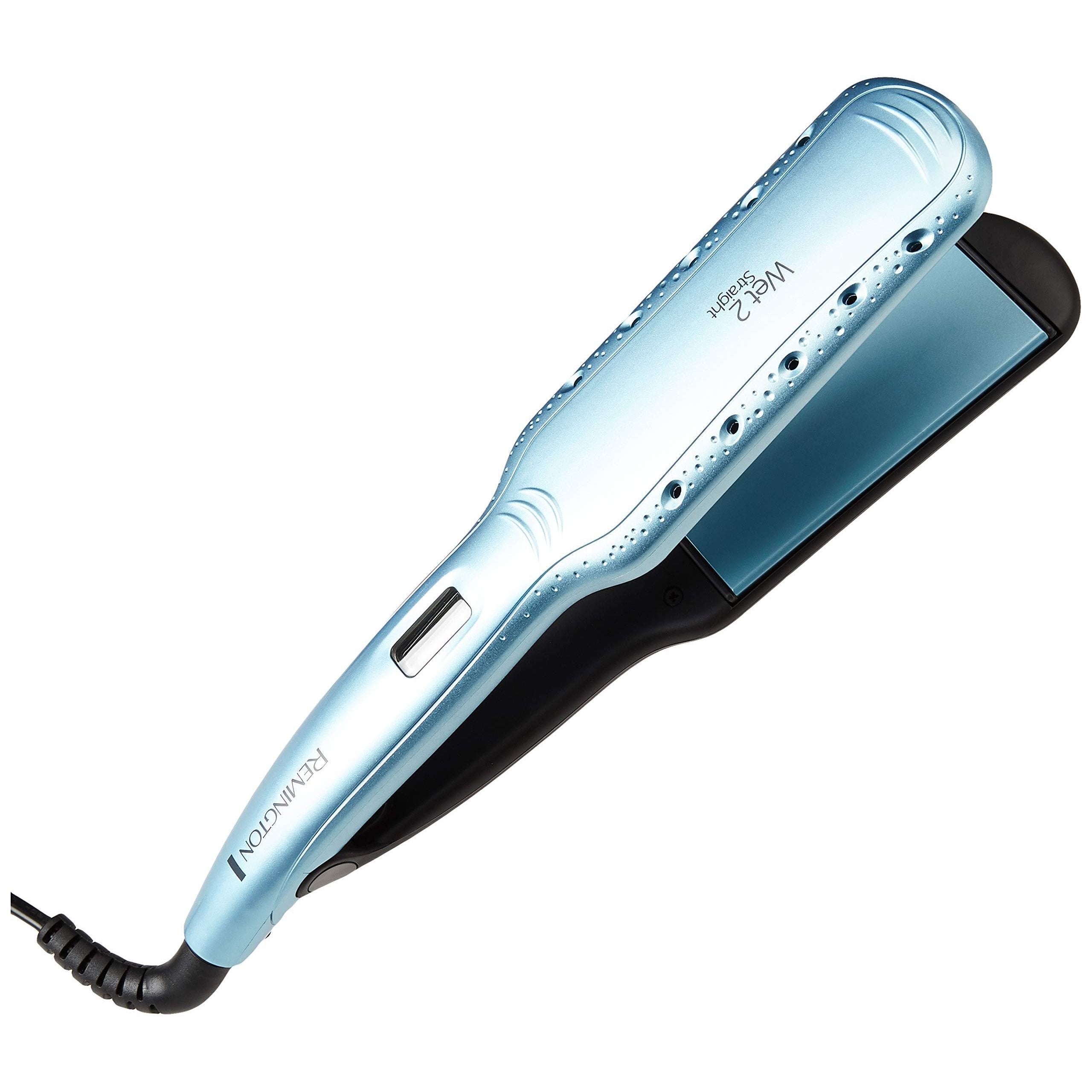 Remington RE-S7350, hair straightener Wet2Straight Wide Plate, Blue,